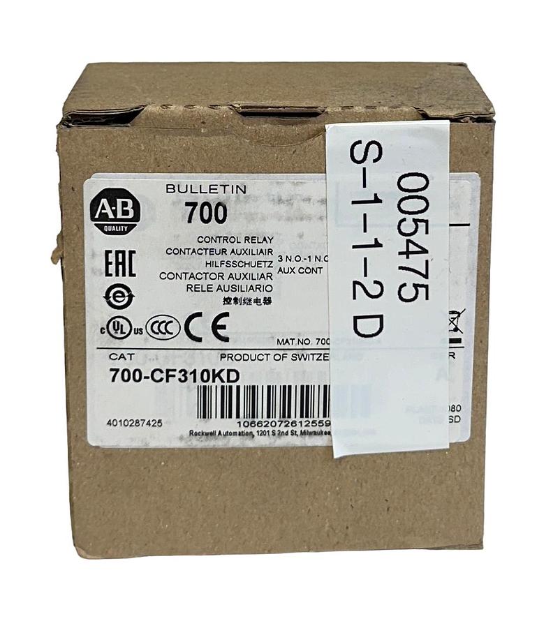 Used ALLEN BRADLEY 700-CF310KD /A CONTROL RELAY CONTACTOR 110V 50/60Hz NSMP