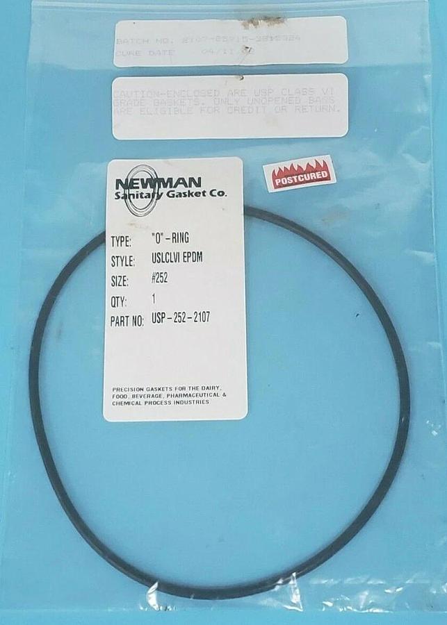 Used NEW NEWMAN USP-252-2107 TYPE: 0-RING STYLE: USLCLVI EPDM SIZE: # 252