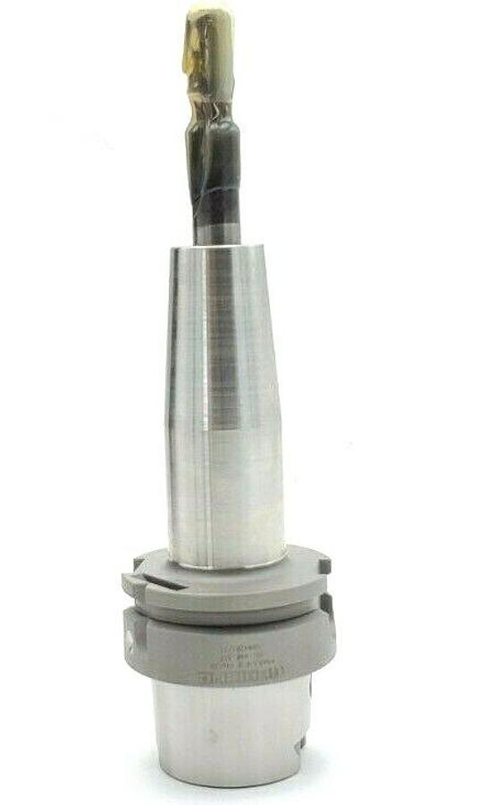 Used NEW GUHRING HSK63-A 0 14X120 TOOL HOLDER ASSY CT-62595 W/ CT-62596 14MM STEPDRIL