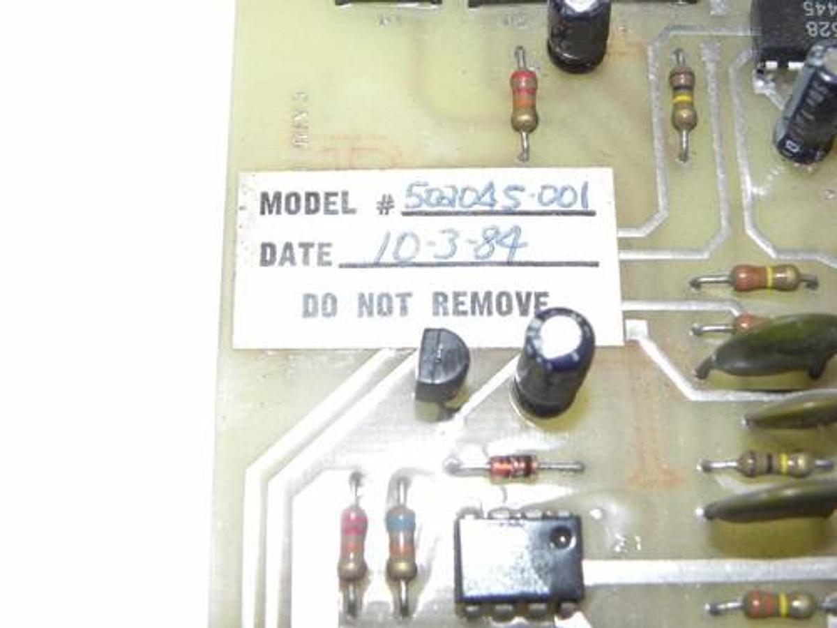 Used WELCO TECHNOLOGIES 502045001 BOARD 502045-001
