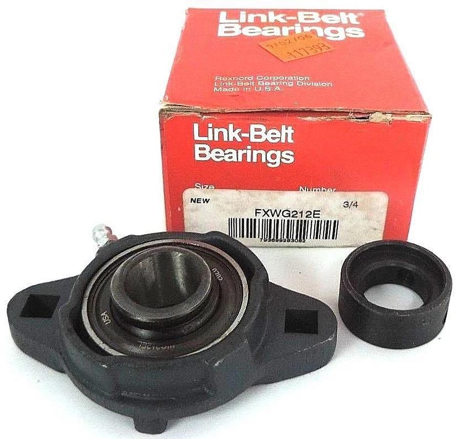 Used NIB LINK-BELT REXNORD FXWG212E PILLOW BLOCK 3/4IN BORE 2BOLT W/LOCKING COLLAR