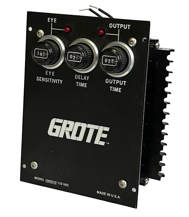 Used NEW GROTE MODEL 1000510 TIMING MODULE EYE SENSITIVITY DELAY TIME OUTPUT TIME 12V