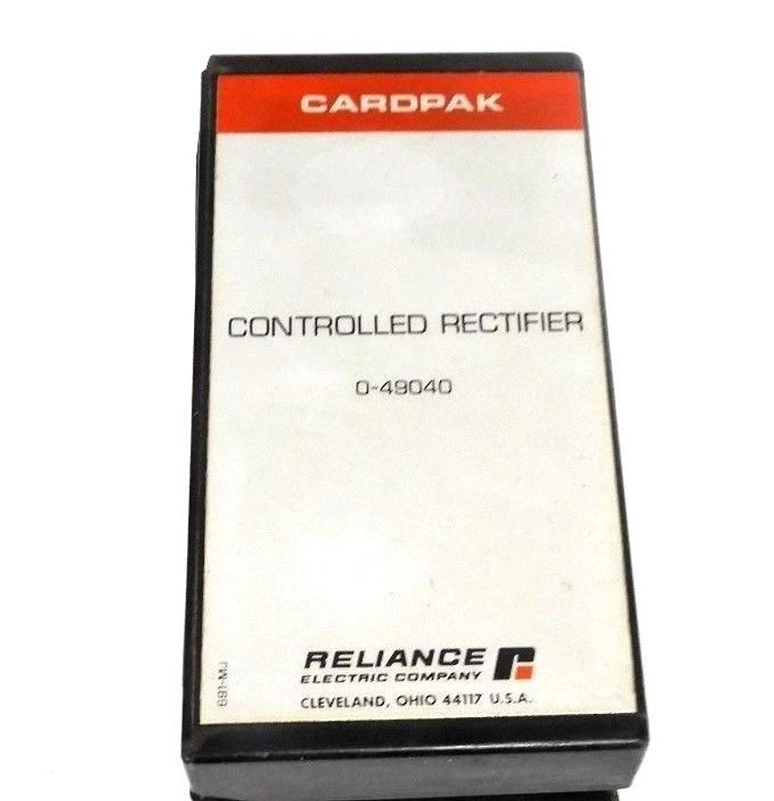 Used RELIANCE CARDPAK 0-49040 CONTROLLED RECTIFIER 049040
