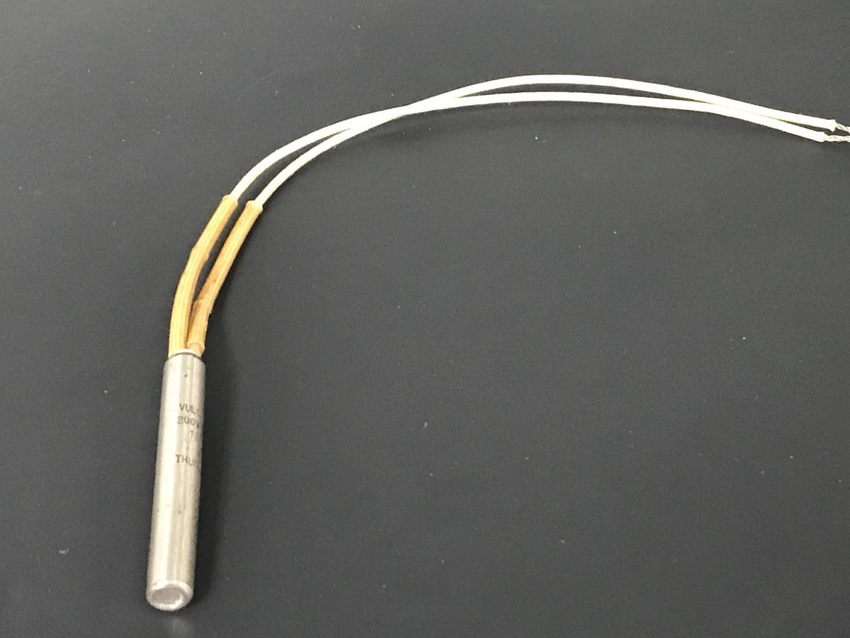 Used 2-1/2" VULCAN G02 SWAGED TB3035A CARTRIDGE HEATER 3TB1, 200W 120V, THUNDERBOLT