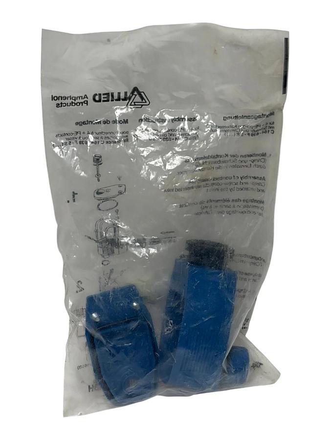 Used Amphenol Tuchel C164-639F-5S 4+PE Pin Blue Industrial Connector Assembly Kit
