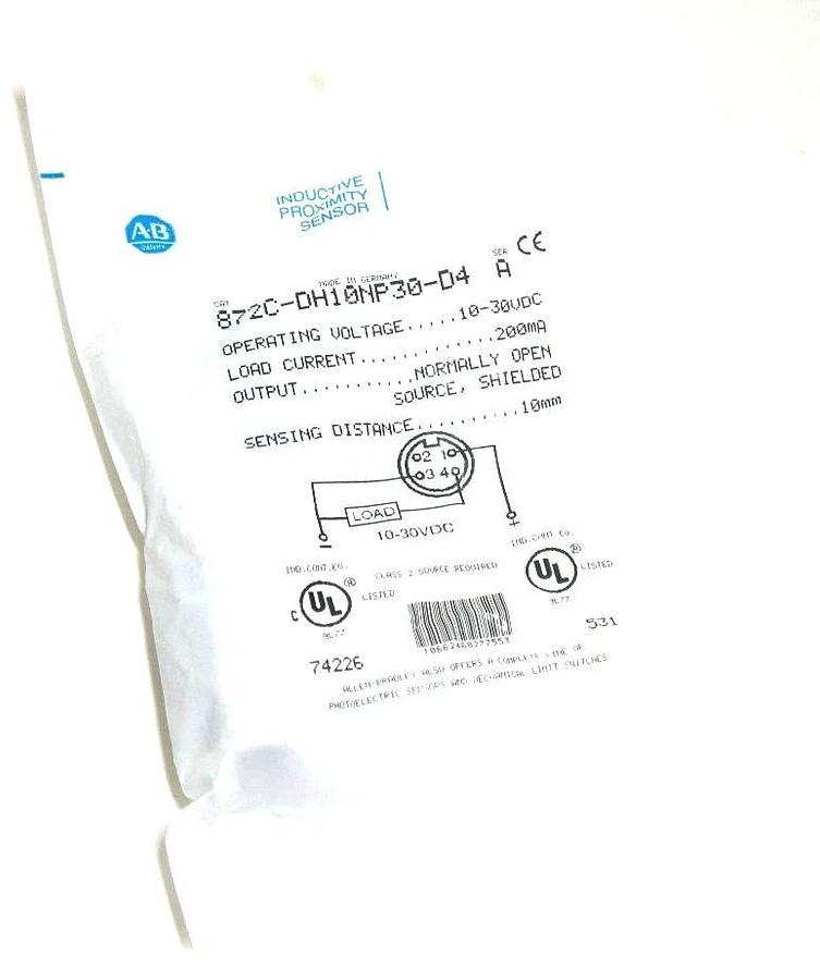 Used NIB ALLEN BRADLEY 872C-DH10NP30-D4 INDUCTIVE PROXIMITY SENSOR SER A 10-30VDC