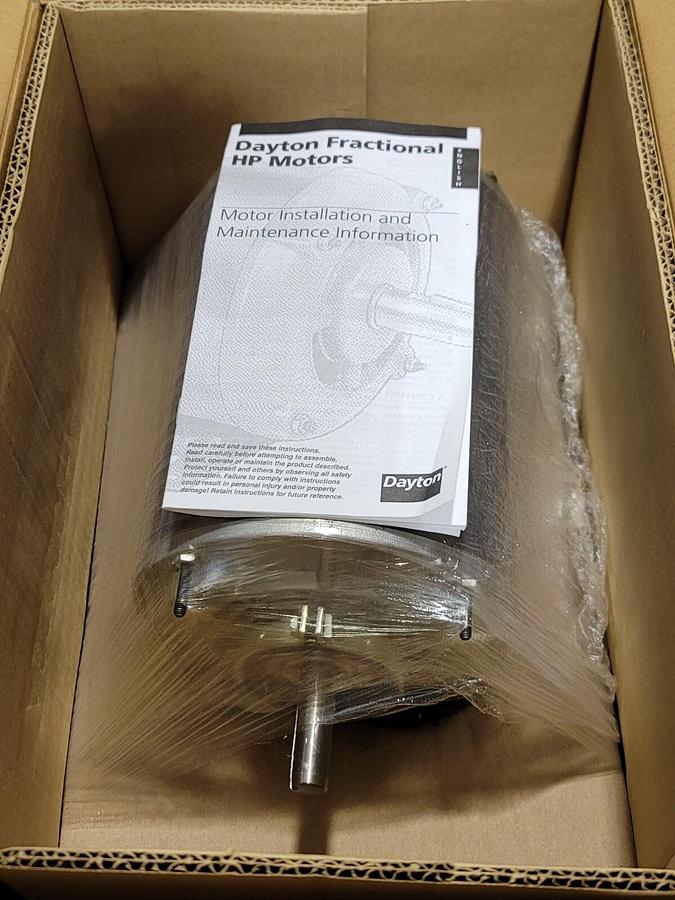 Used NEW DAYTON 4VAG3 BELT DRIVE FAN & BLOWER MOTOR 3/4HP 60Hz 1PHASE
