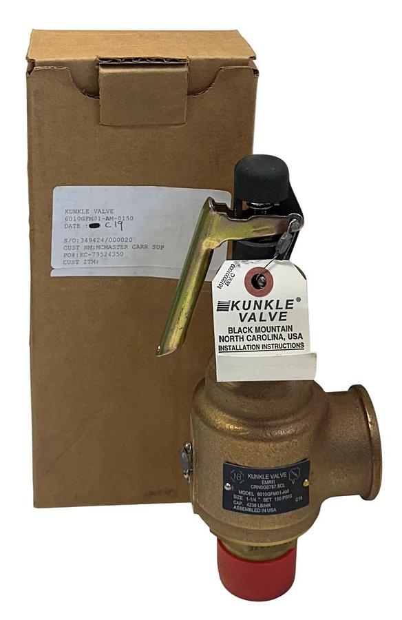 KUNKLE VALVE 6010GFM01-AM-0150 / 6010GFM01-AM SAFETY RELIEF VALVE 1-1/4'' NSMP