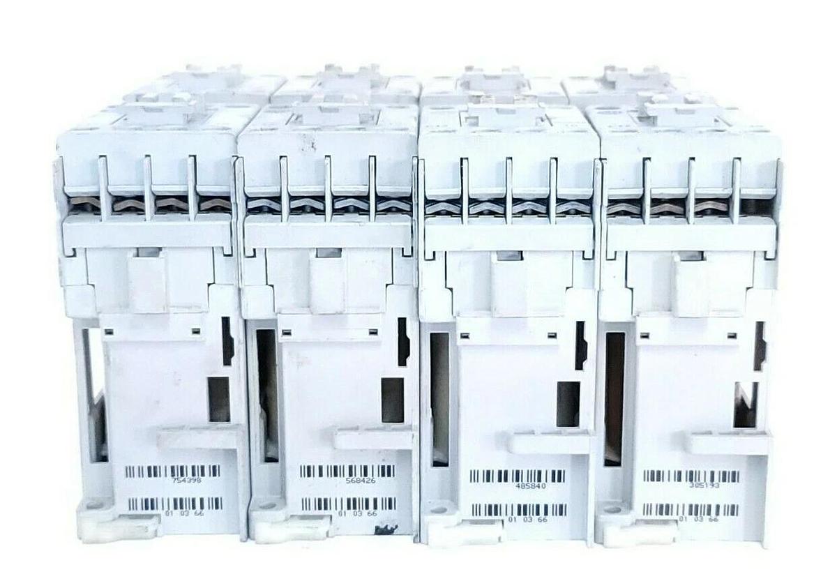 Used LOT OF 8 ALLEN BRADLEY 100-C12Z*10 CONTACTORS SER. A 100C12Z10A, 24V DC