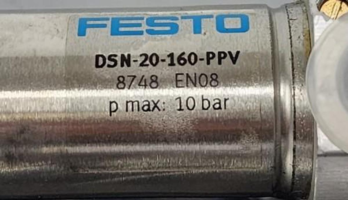 Used NEW FESTO DSN-20-160-PPV CYLINDER 8748 EN08 PMAX: 10BAR