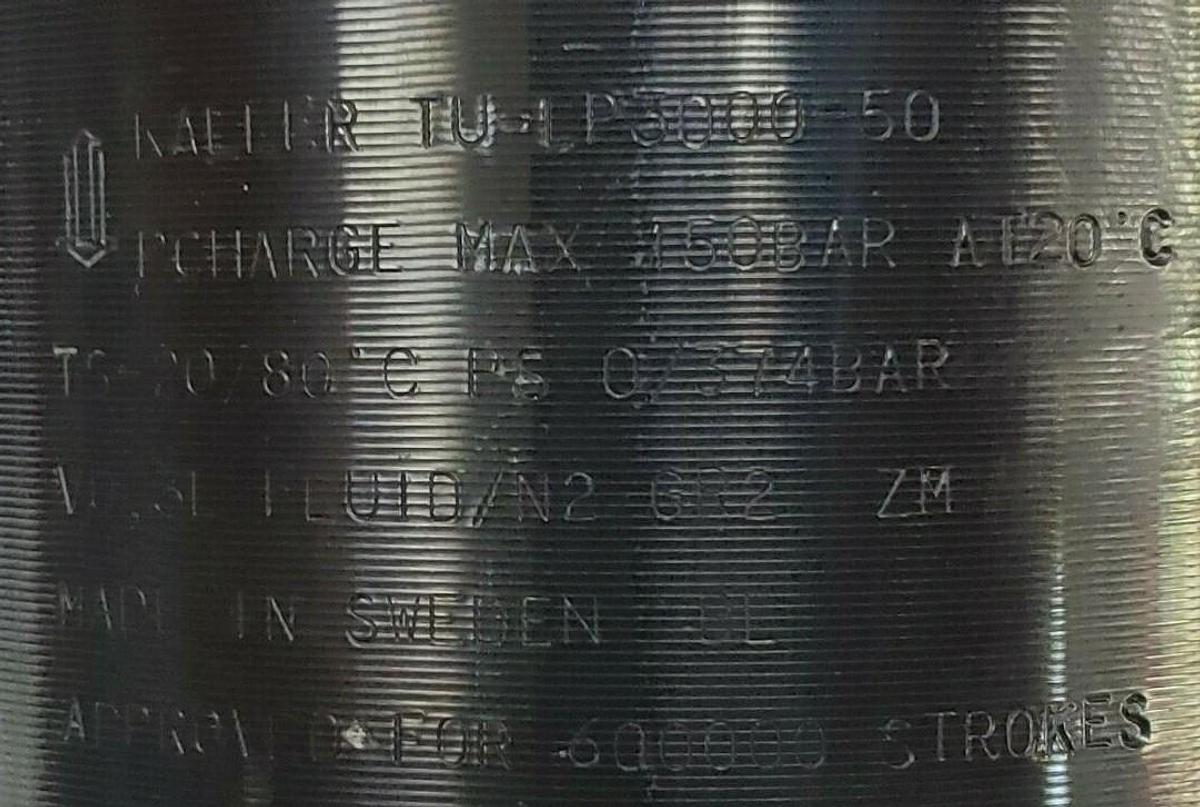 Used KALLER TU-LP3000-50 NITROGEN GAS SPRING MAX 150 BAR