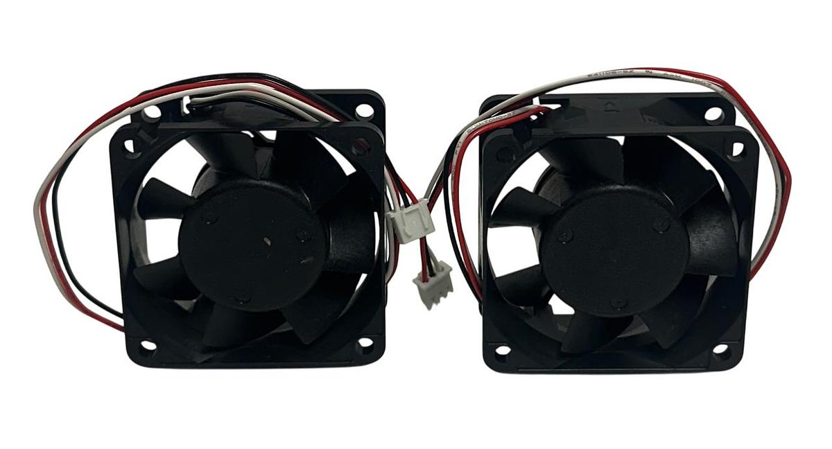 Used 2 NMB 2410ML-05W-B69 / 2410ML05WB69 DC AXIAL FANS 24VDC 0.17A SQUARE BLACK NSNP