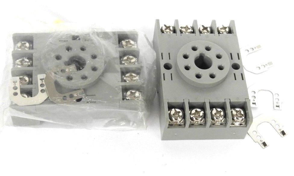 Used LOT OF 2 NEW POTTER & BRUMFIELD 27E891 RELAY BASES 10A, 300VAC