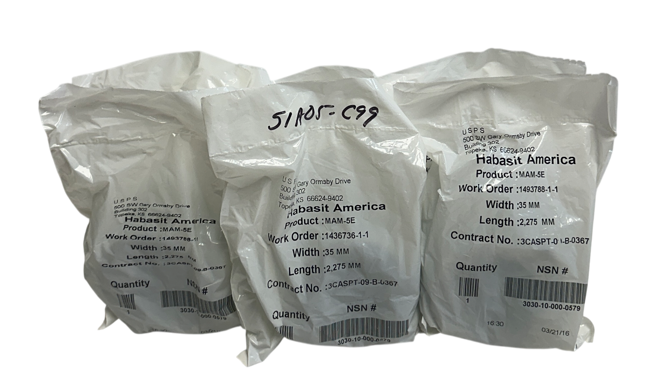 6 HABASIT AMERICA MAM-5E / MAM5E CONVEYOR BELTS W: 35mm L: 2,275mm OEM NSFS
