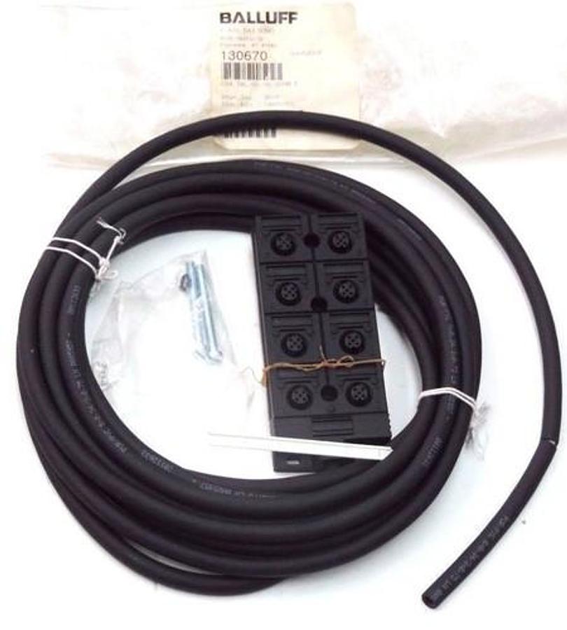 NEW BALLUFF C04 T8L-00-PB-050M-E INTERFACE BLOCK 8 PORT 5 POLE, 130670, 120V