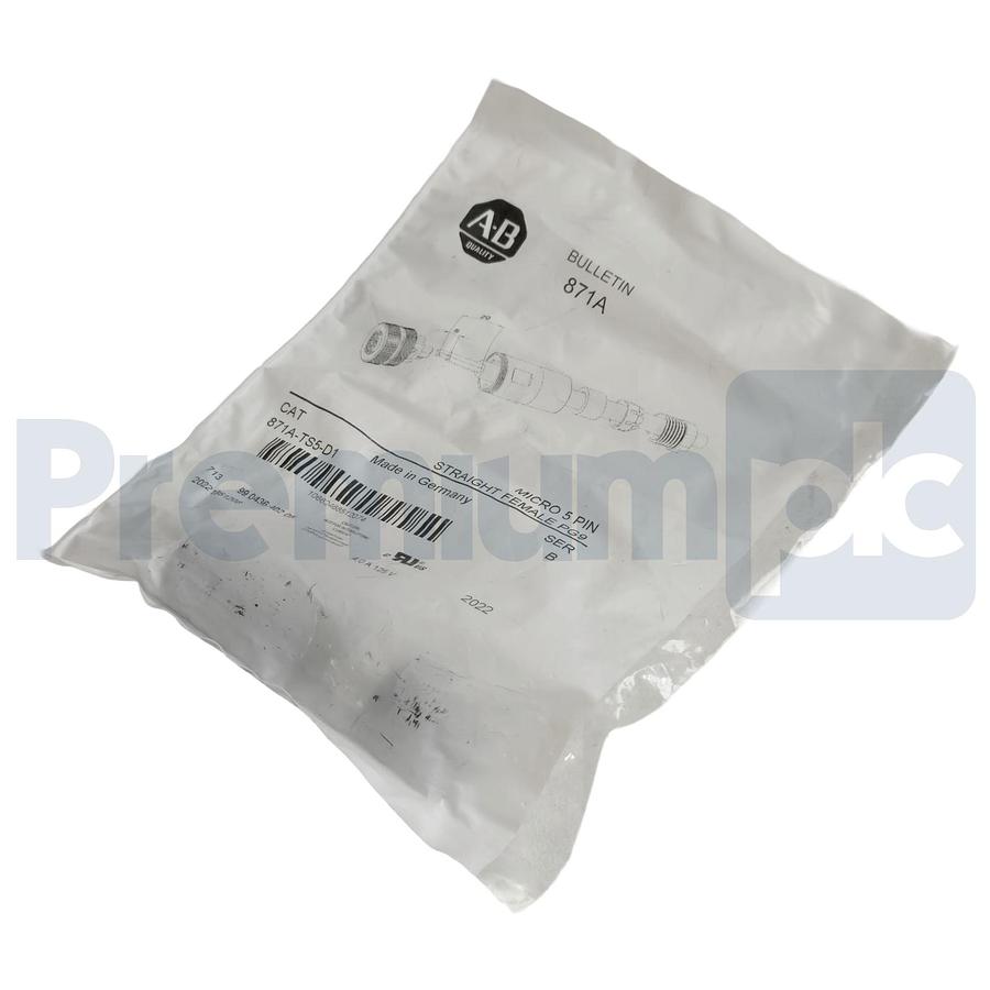 Used Allen-Bradley 871A-TS5-D1 /B Micro 5-Pin Straight Female PG9 Connector M12 NSFS