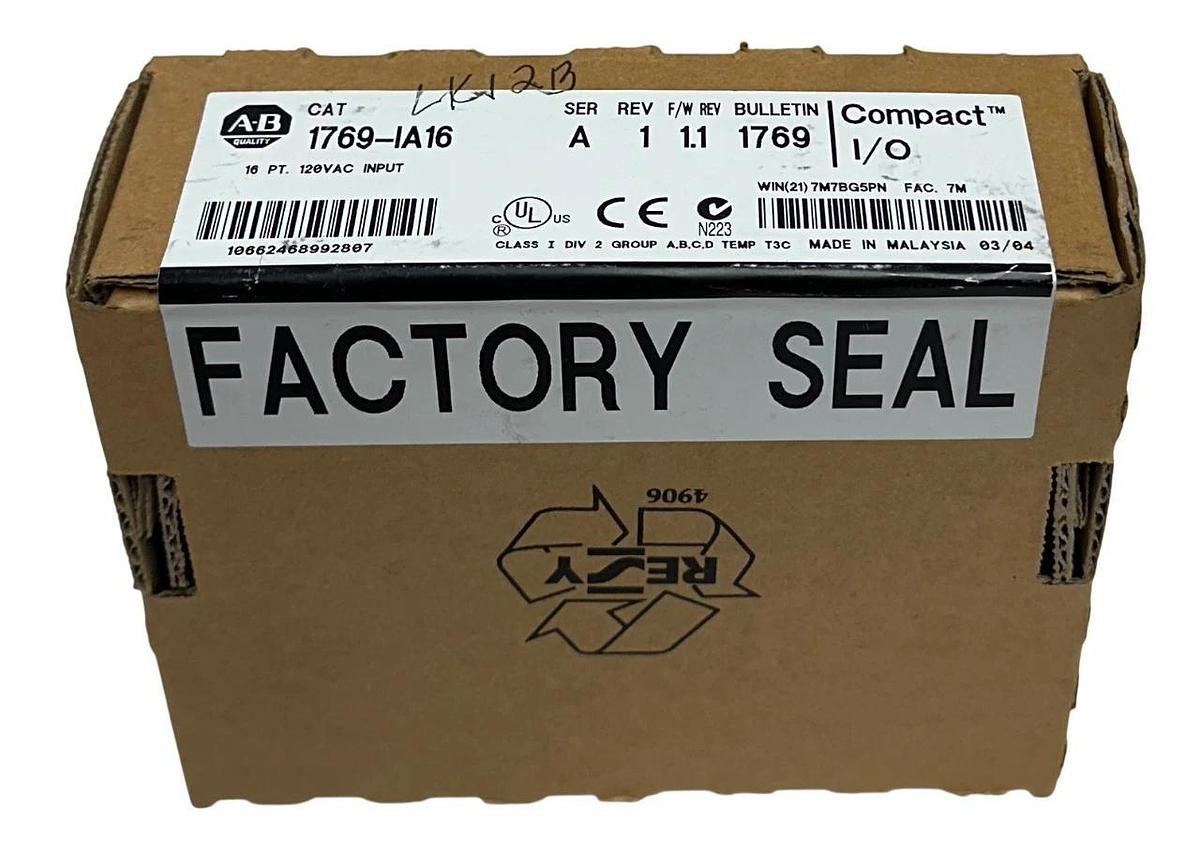 Used ALLEN BRADLEY 1769-IA16 /A CompactLogix 16-PT INPUT MODULE 120VAC 1769IA16 NSFS