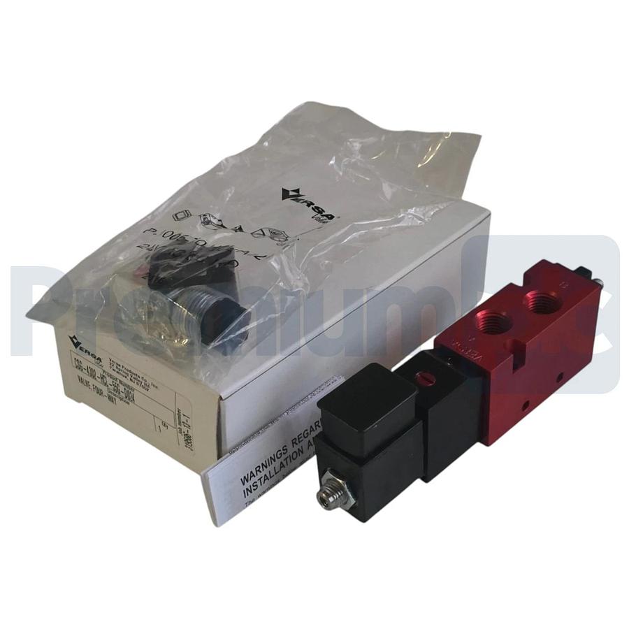 Versa Valves CSG-4302-HCL-55G-D024 Pneumatic 4-Way Valve, 24V DC, 1/4" NPT NSMP