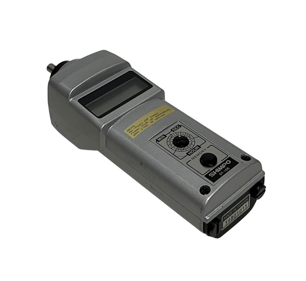 Used SHIMPO DT-105 / DT105 HANDHELD DIGITAL TACHOMETER TOOL ONLY MIN/SEC USNP