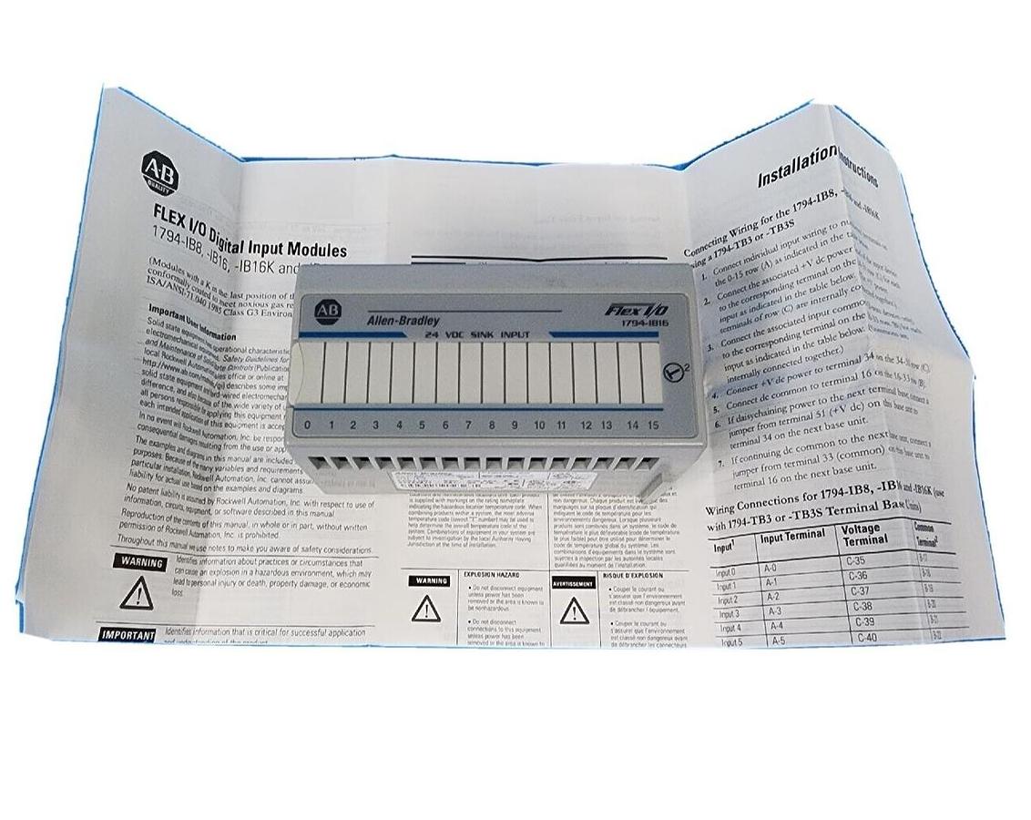 Used NIB ALLEN BRADLEY 1794-IB16 SER. A FLEX INPUT MODULE 16 POINT