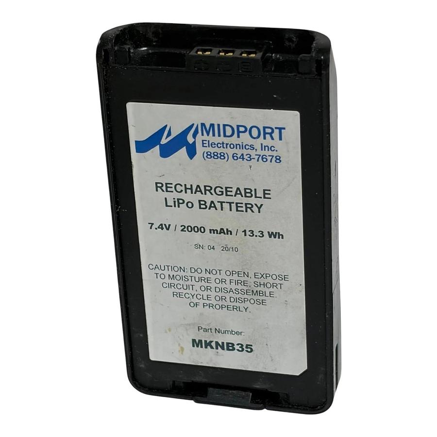 Used Lot of 5 Midport MKNB35 7.4V 2000mAh LiPo Batteries for Kenwood KNB-35L KNB-57L