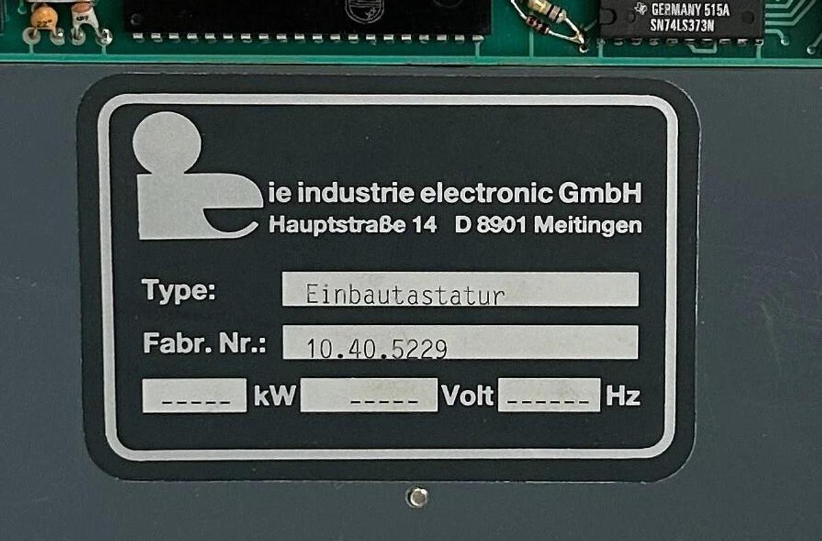 Used IE INDUSTRIE ELECTRONIC 10.40.5229 / 10405229 BUILT-IN KEYBOARD