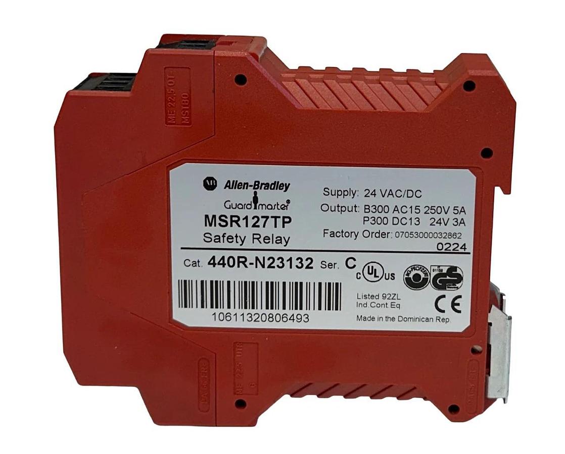 Used ALLEN BRADLEY 440R-N23132 /C Guardmaster MSR127TP SAFETY RELAY 24VAC/DC USNP