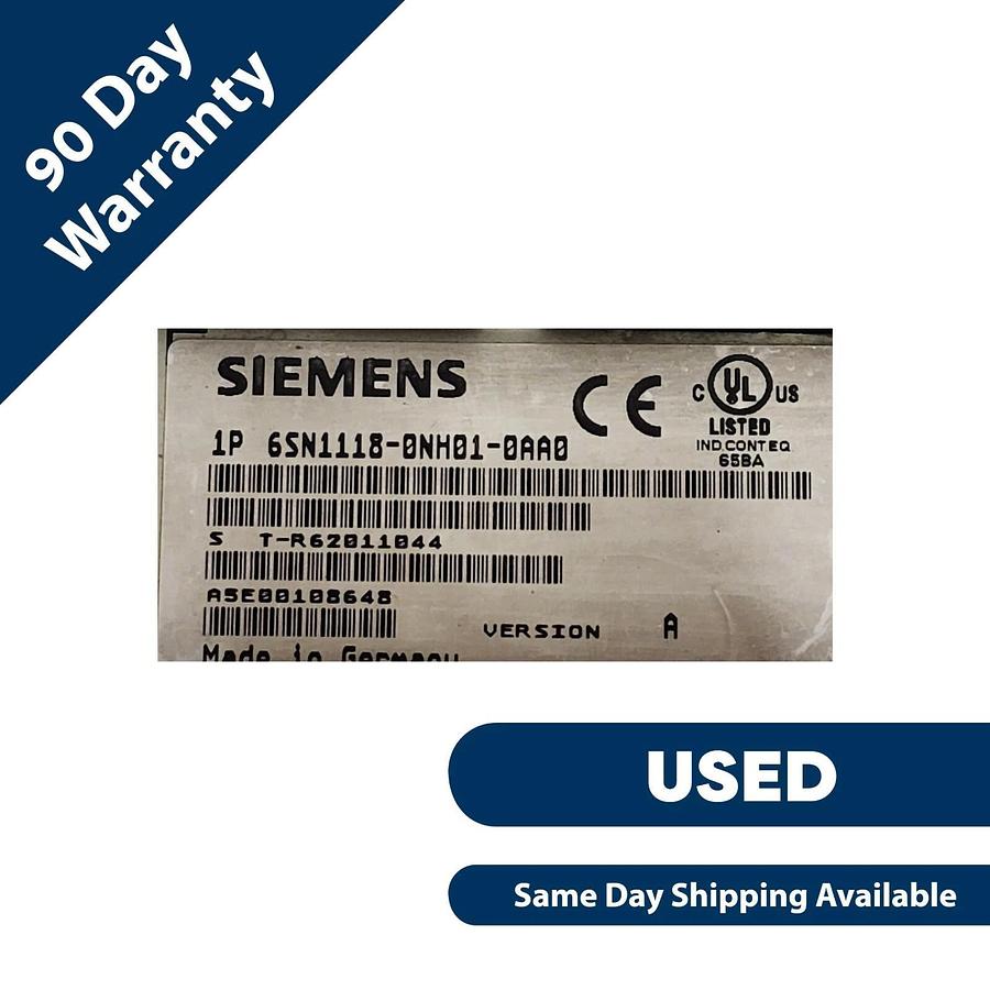 Used USED SIEMENS 6SN1118-0NH01-0AA0 VER. A SIMODRIVE 611 2-AXIS CONTROL UNIT