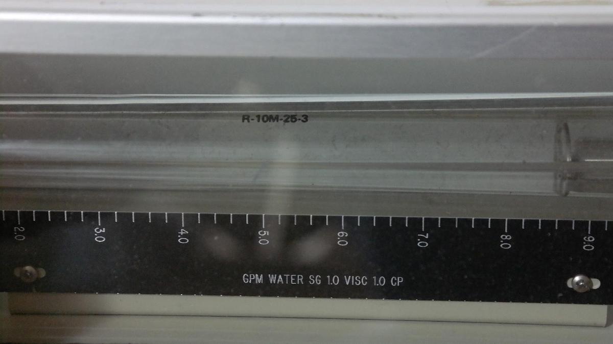 Used BROOKS INSTRUMENT 1110CL44CJNAA FLOW METER, 9703HC025250, R-10M-25-3