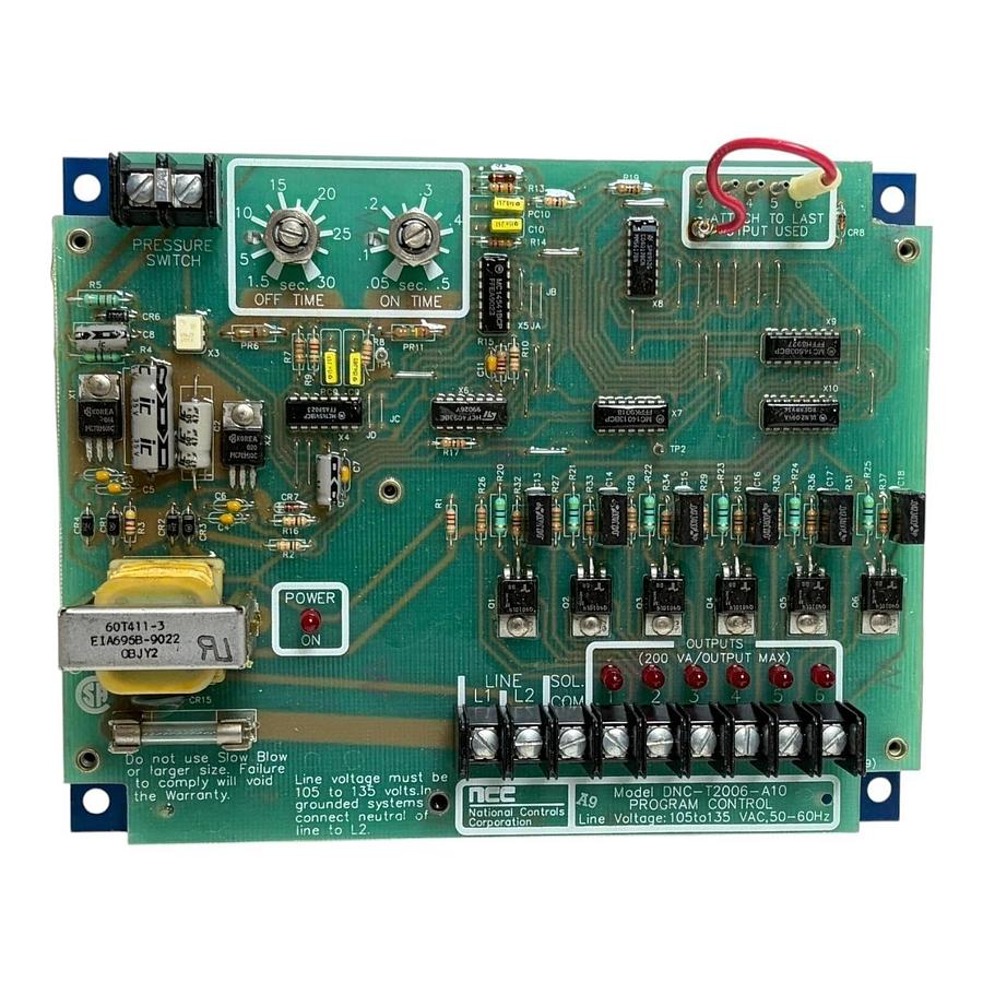 National Controls Corp NCC DNC-T2006-A10 Dust Collector Timer Board New Surplus