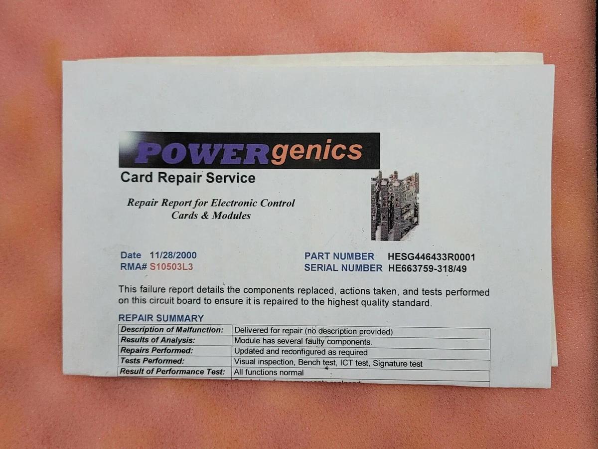 Refurbished ABB BROWN BOVERI 70AA02A-E CONTROL CARD HESG 446433 R1 ANALOG OUTPUT MODULE