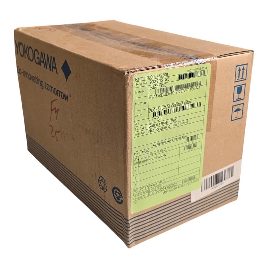Yokogawa EJA110E DPharp Pressure Transmitter HART EJA110E-JLH4G-912EB/FF1/D1/N4
