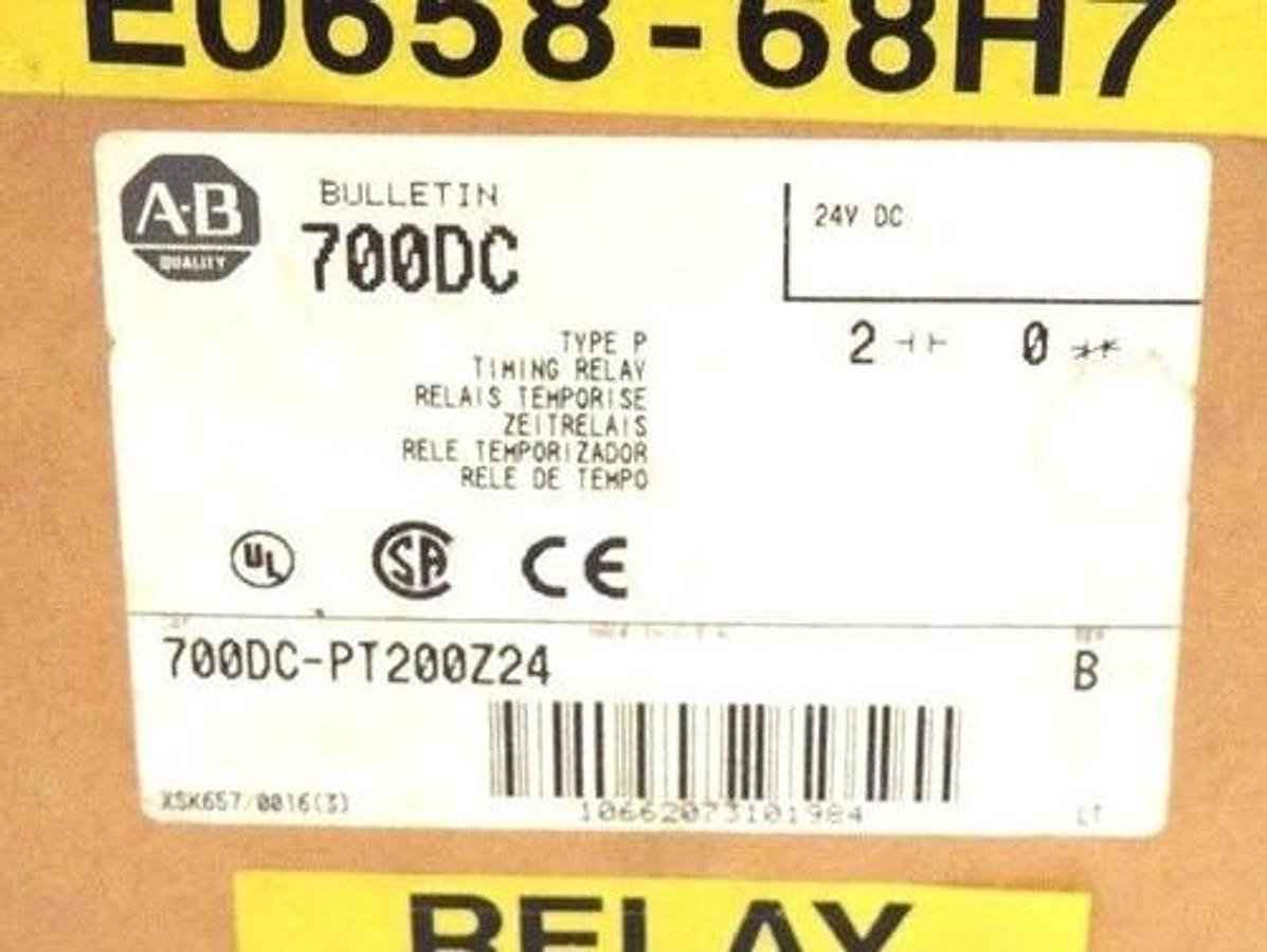 Used NIB ALLEN BRADLEY 700DC-PT200Z24 TIME DELAY RELAY SER B 700DCPT200Z24