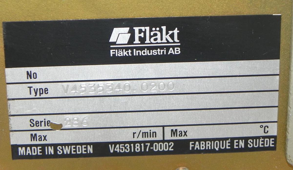 Used FLAKT V4535340.0200 CONTROL INTERFACE V45353400200 SERIES 286