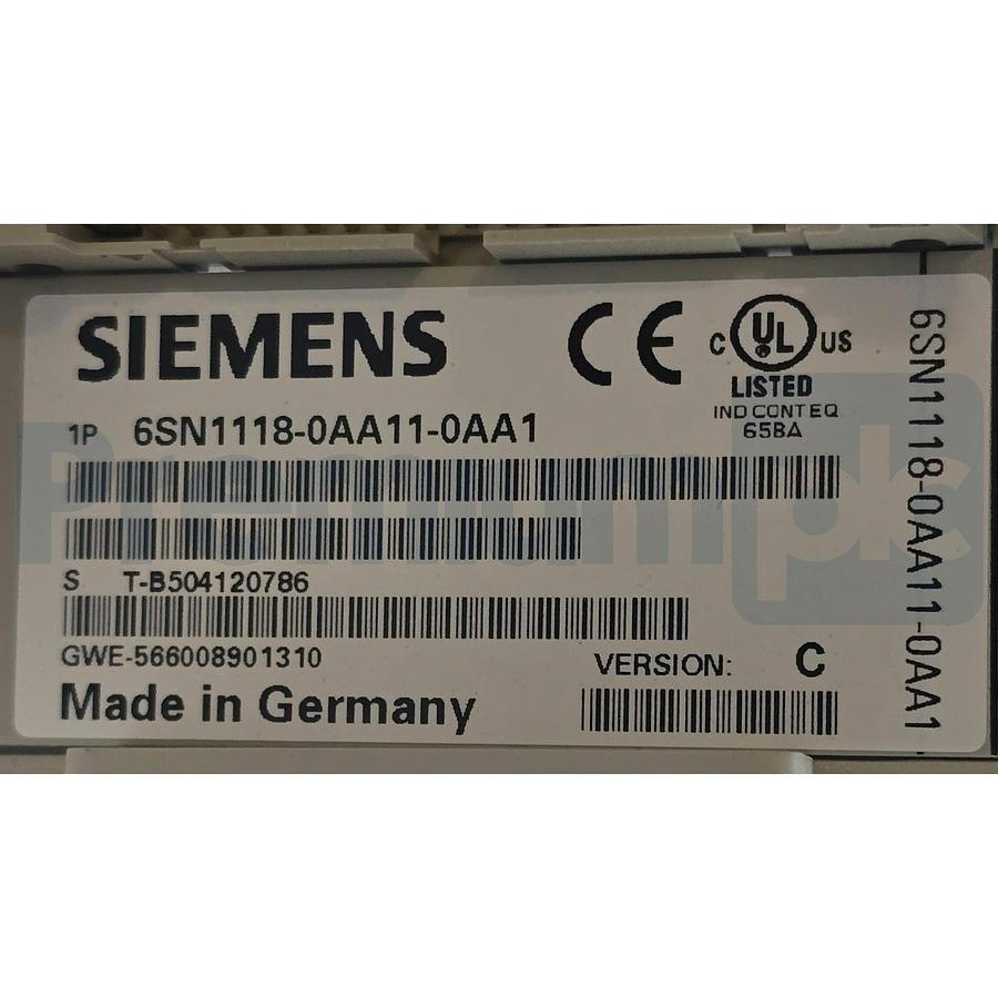 Used Siemens 6SN1118-0AA11-0AA1 SIMODRIVE 611 Standard Control Unit 1-Axis Ver. C NEW