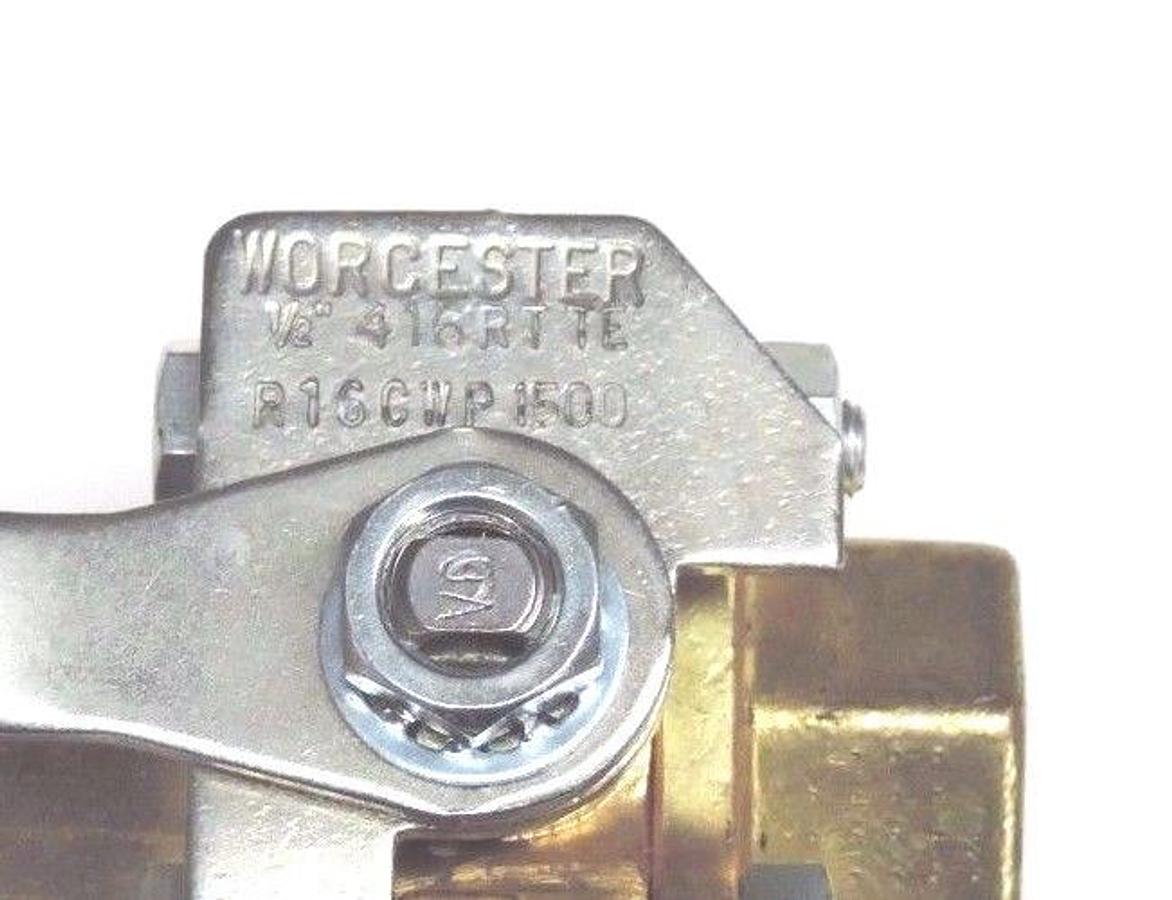 Used NEW WORCESTER 416RTTE BALL VALVE 1/2" R16CWP1500 MISSING BODY SEALS