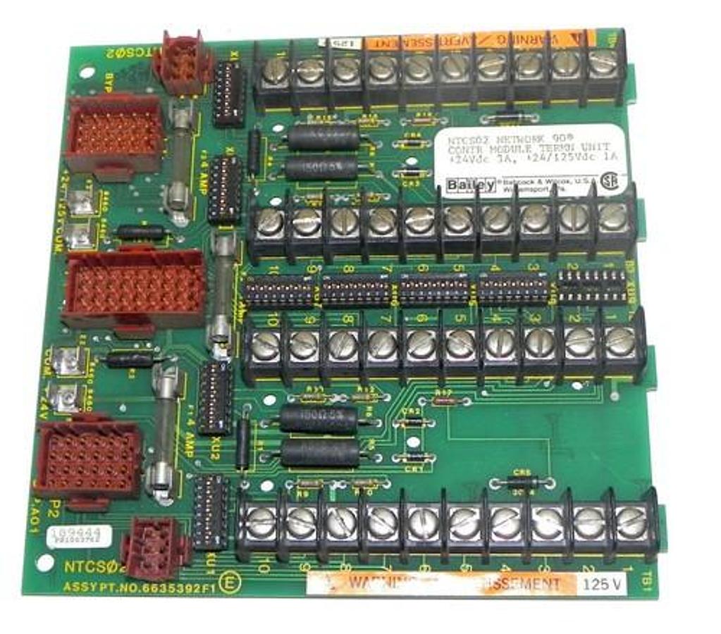 Used BAILEY NTCS02 NETWORK 90 CONTROL MODULE TERMINAL UNIT 3AMP 24VDC 6635392F1