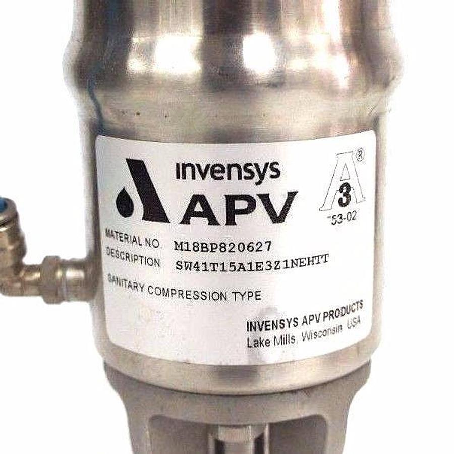Used INVENSYS APV M18BP820627 SW41T15A1E3Z1NEHTT SANITARY COMPRESSION VALVE