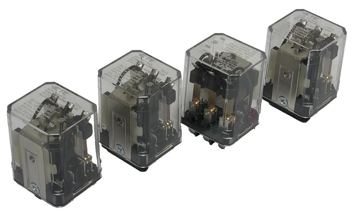 Used Lot of 4 TE Connectivity KUP-14D15-24 Potter & Brumfield Power Relay 24VDC 3PDT