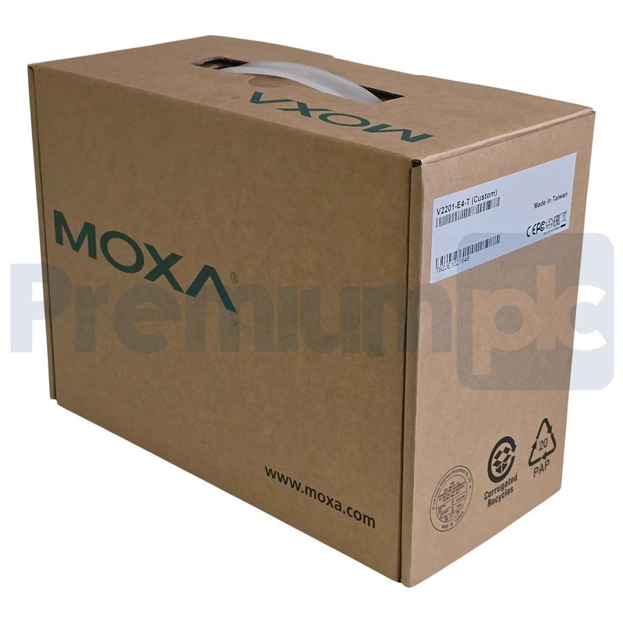 Used MOXA V2201-E4-T (Custom) V2201 DIN-rail x86 Computer IPC Intel Atom E3845 NSMP