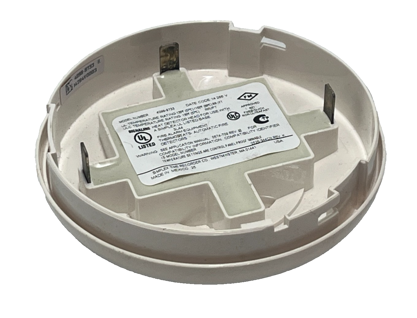 Used SIMPLEX 4098-9733 TrueAlarm Sensor Base Mounting Base for 4098 Series Detectors