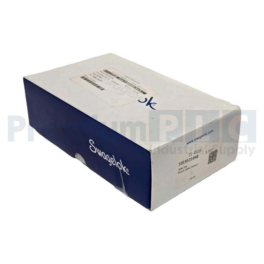 Used BOX OF 5 SWAGELOK SS-43GS4 STAINLESS STEEL 40G SERIES BALL VALVE 1/4" TUBE NSMP