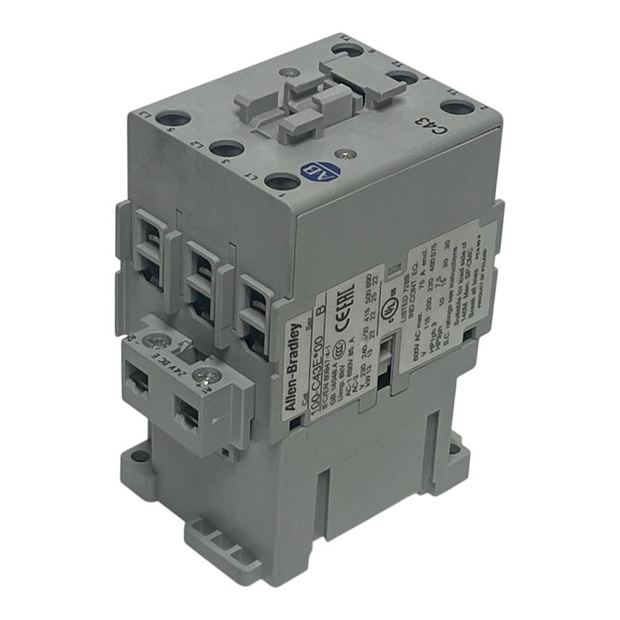 Used Allen-Bradley 100-C43E*00 Ser B Contactor 3-Pole 43A 24V DC 100C43E00