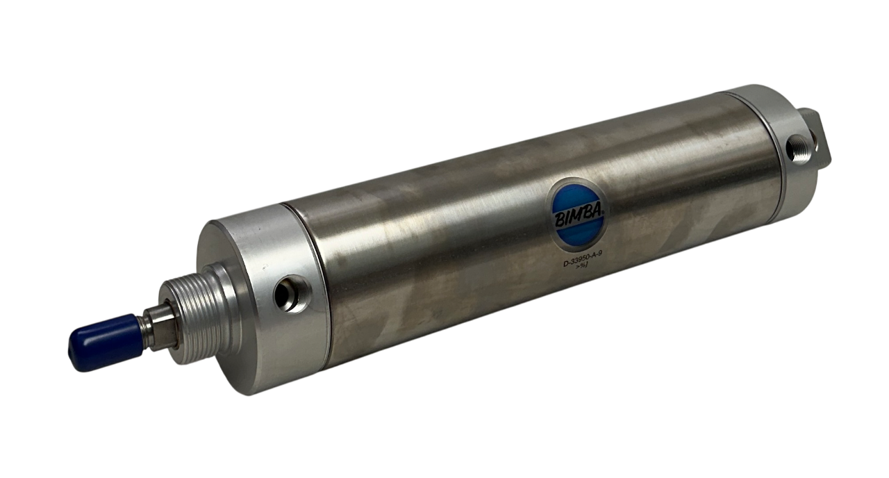 Used BIMBA D-33950-A-9 / D33950A9 PNEUMATIC CYLINDER SINGLE-ROD OEM NSNP