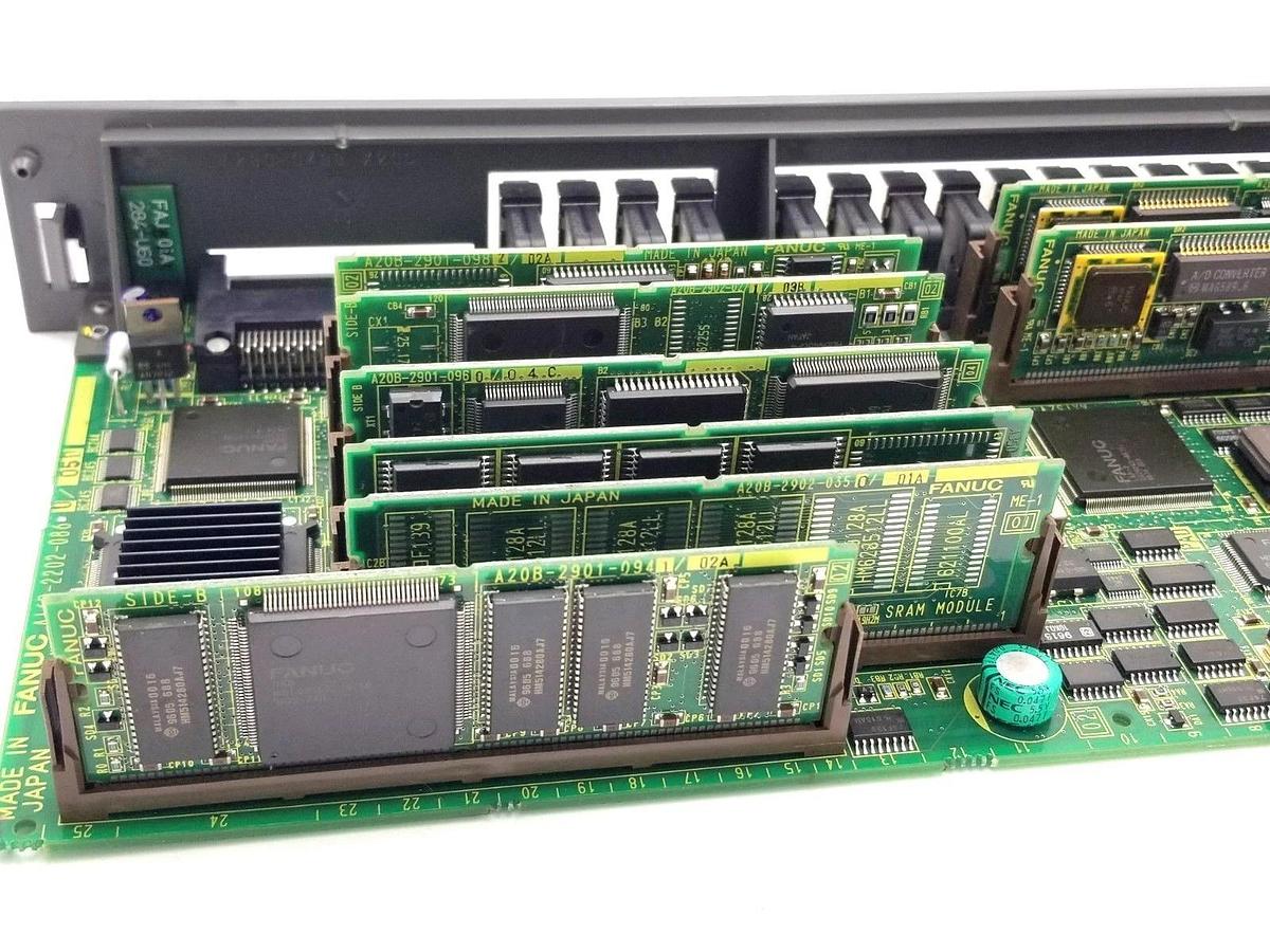 Used FANUC A16B-2202-0860 / 05D 18B 4 AXIS MAIN CPU BOARD A16B2202086005D W/MODULES