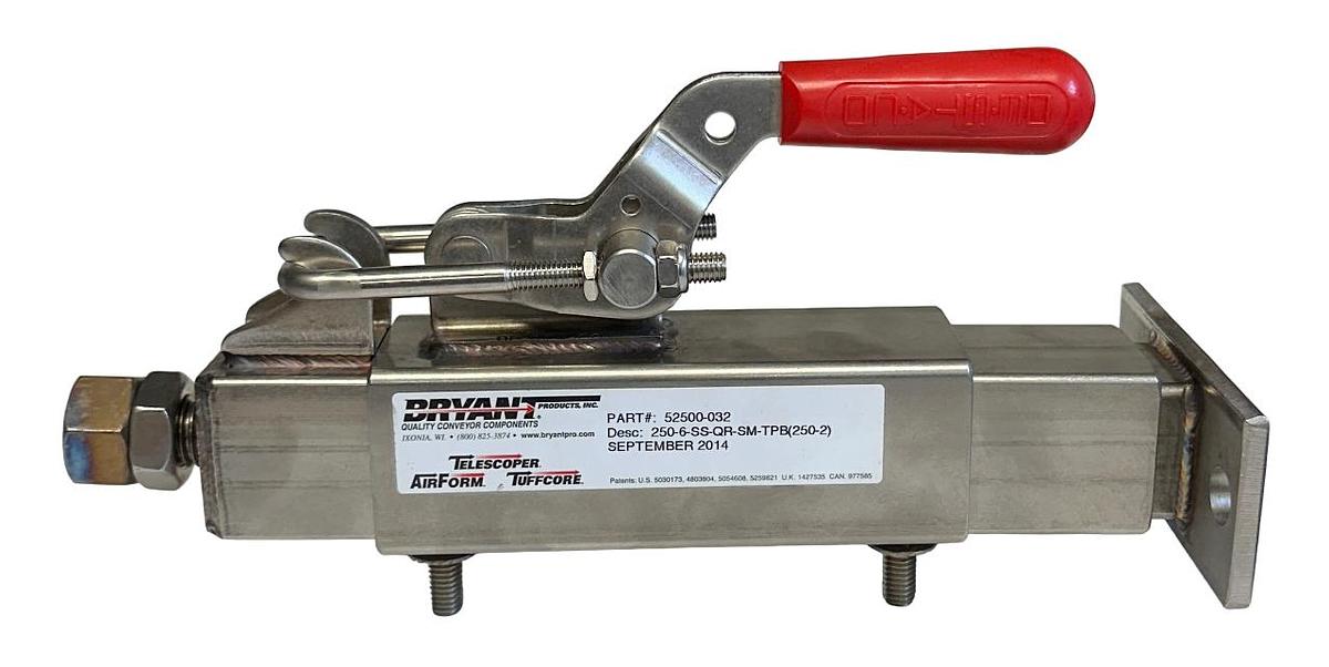 Used NEW BRYANT 52500-032 / 52500032 CONVEYOR BELT TENSIONER 250-6-SS-QR-SM-TPB NSNP
