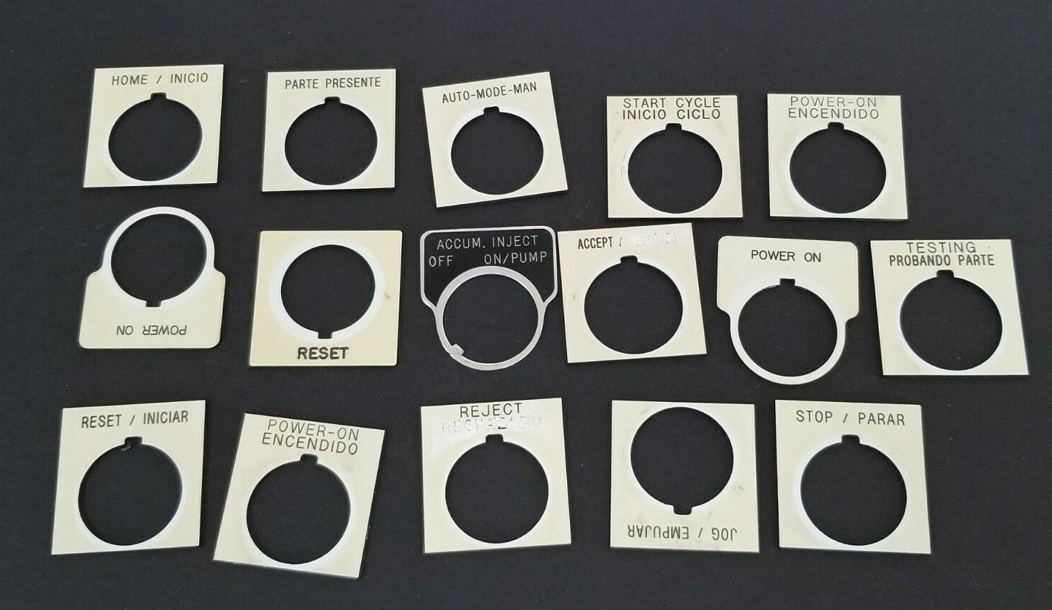 Used LOT OF 16 GENERIC LEGEND PLATES