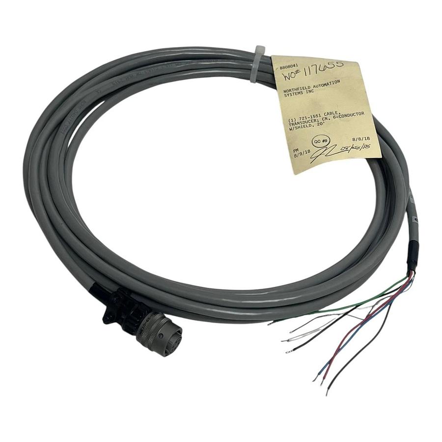 Northfield Automation System 721-1551 Transducer Cable 6-Conductor Shielded 20ft