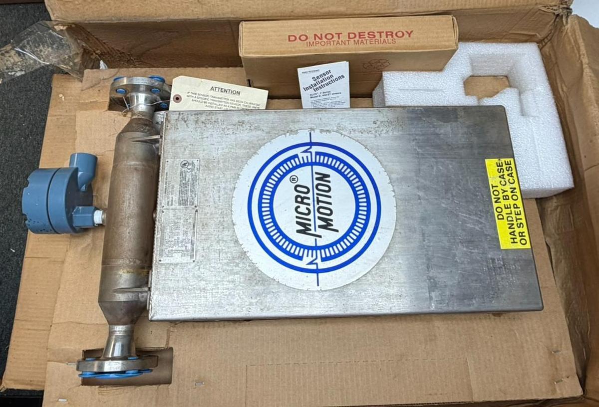 Used Micro Motion DS100S128SU Coriolis Mass Flow Sensor 1" 2250 PSI Used