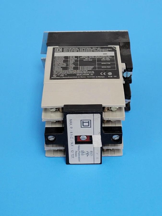 NEW SQUARE D 8501-X080 CONTROL RELAY TYPE X, SER A, 8501XO80, 9998-X53 COIL
